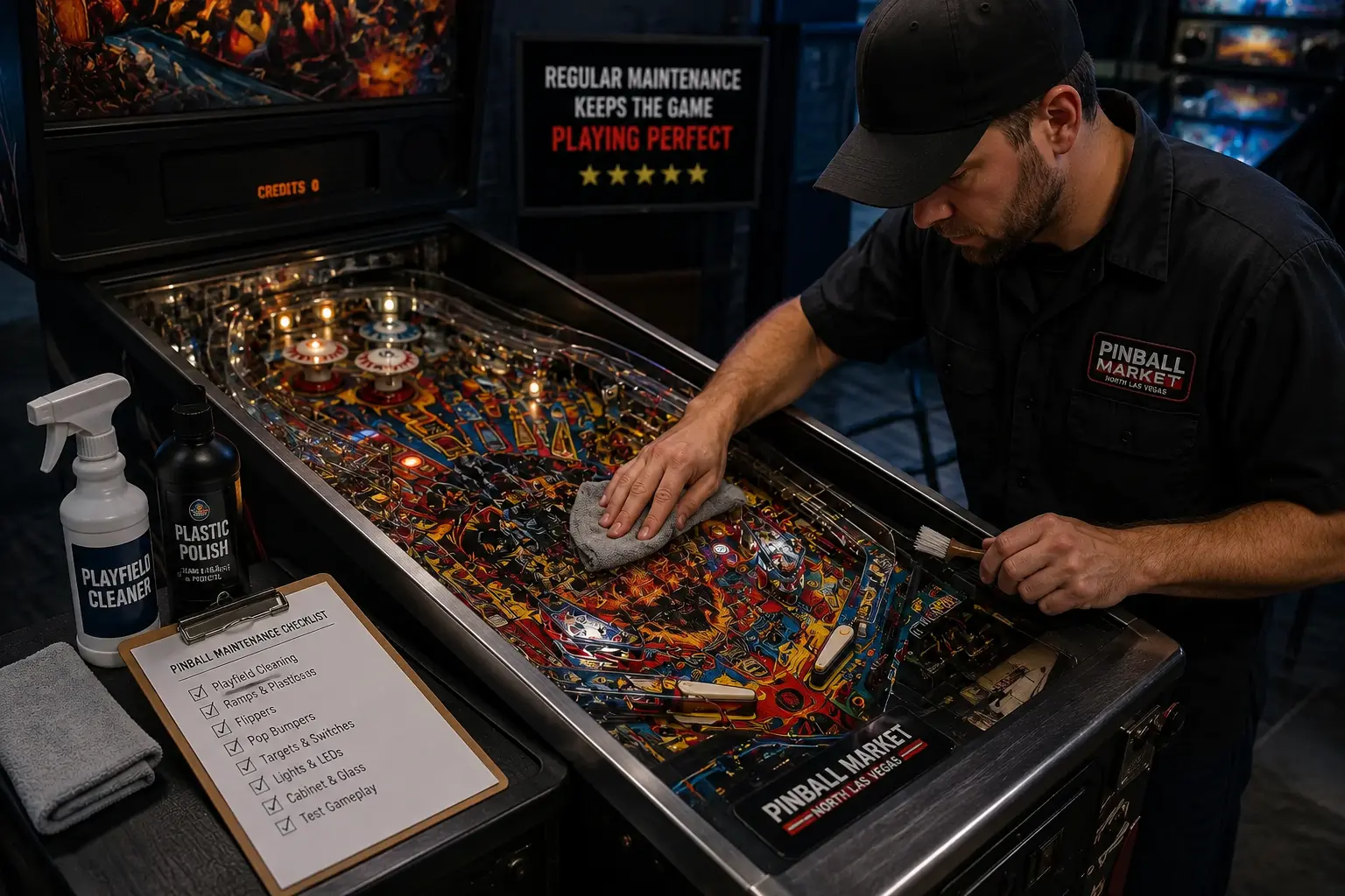 Pinball machine maintenance in North Las Vegas