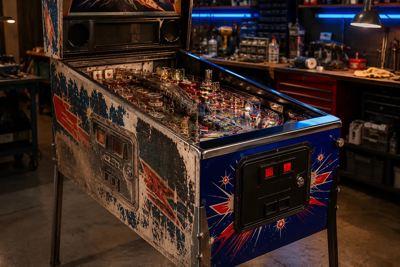 Pinball machine restoration in North Las Vegas